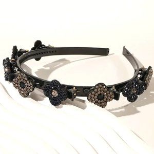 SPARLING HAIR CLIP HEADBAND in Gray & Blue